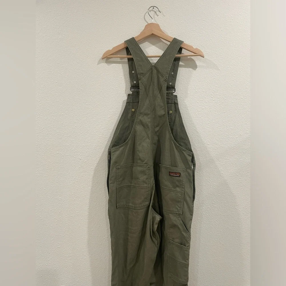 Patagonia Women's Point Reyes Canvas Overalls Basin Green Size Small - Picture 8 of 15